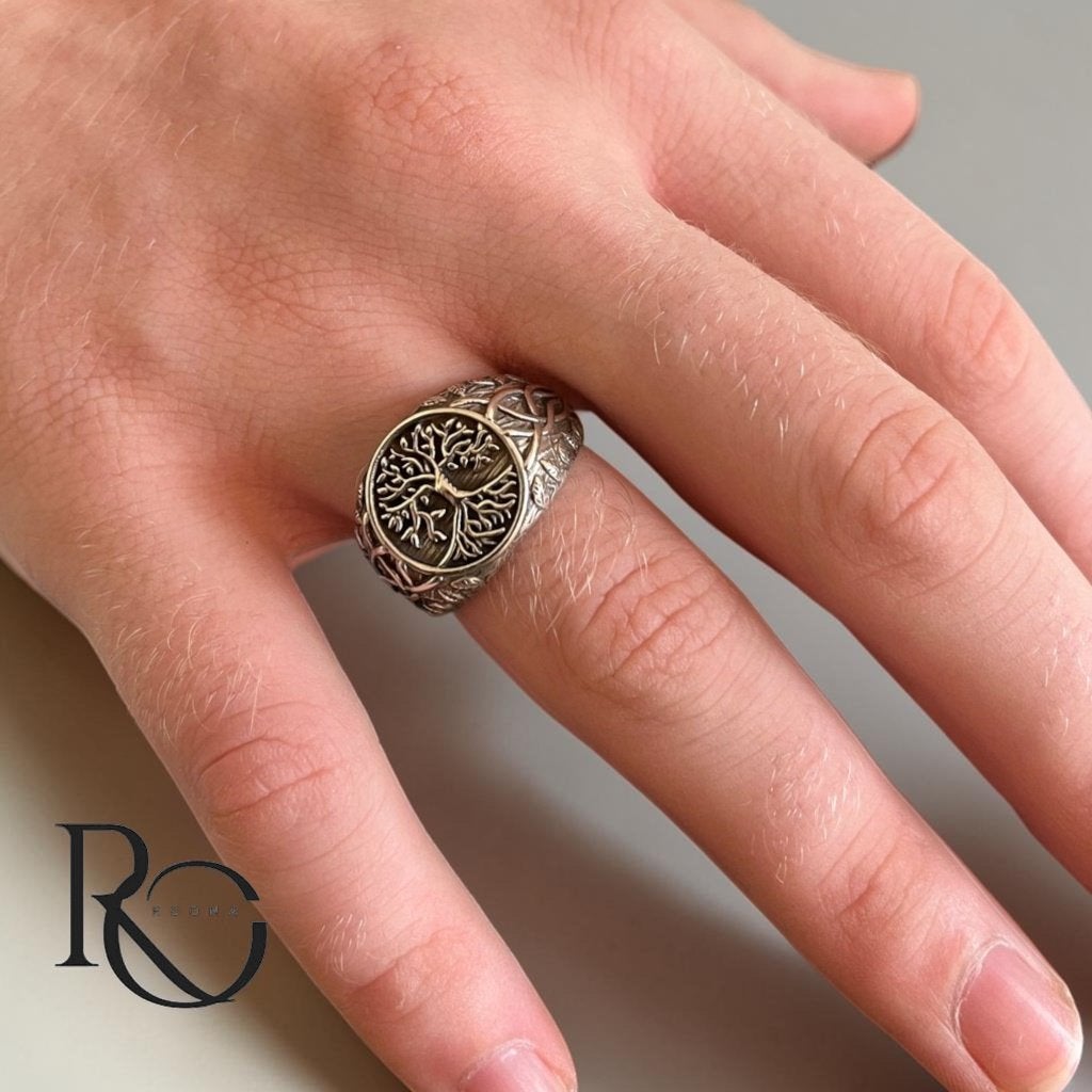 Tree of Life ring 925 zilver – levensboom ring op maat, Verzenden, 19 tot 20, Nieuw, Dame of Heer