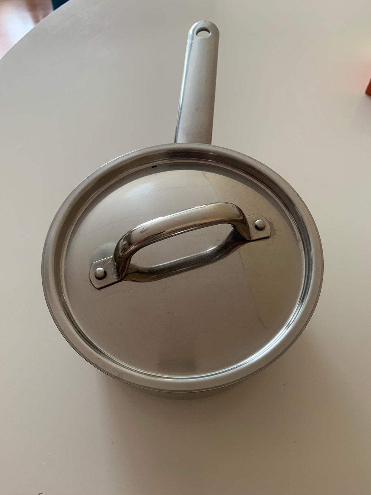 IKEA RVS Kookpan met Deksel - 17cm, 2L, Met deksel, Ophalen of Verzenden, Zo goed als nieuw, IKEA