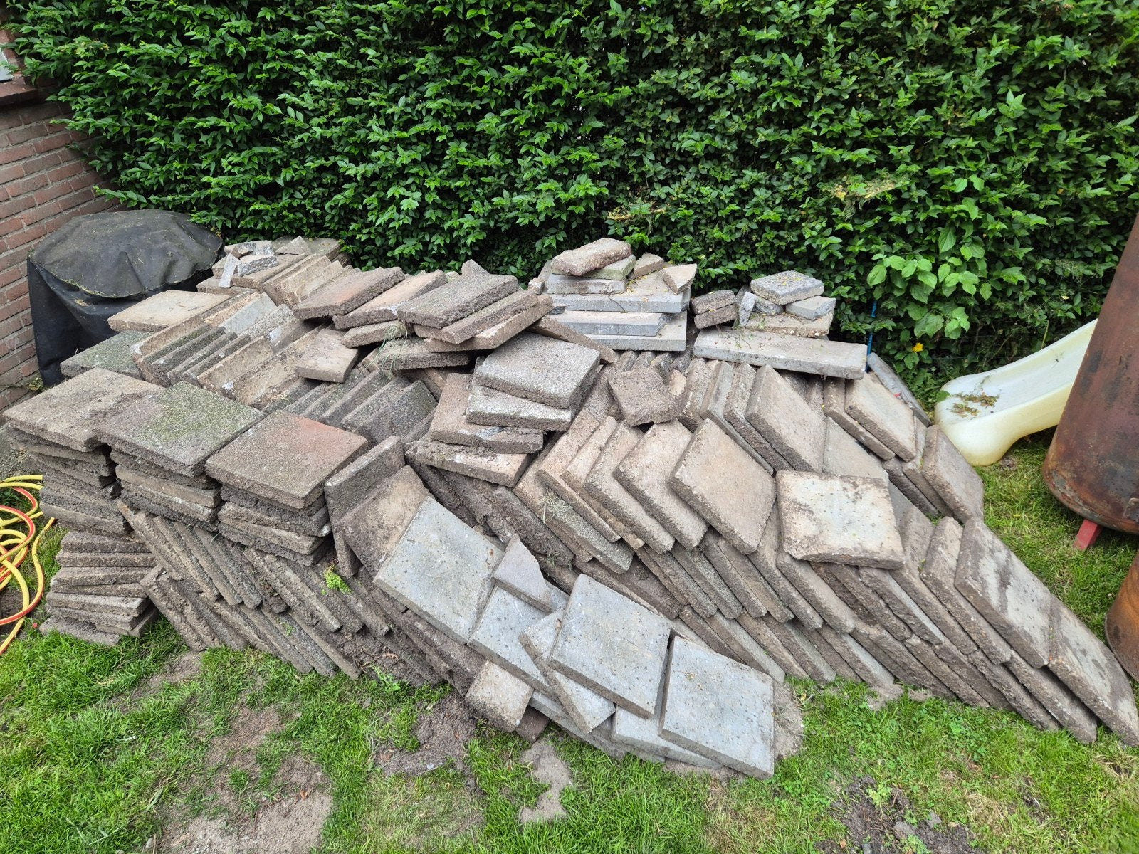 GRATIS 30X30 tegels, Tuin en Terras, Ophalen, Gebruikt, 10 m² of meer, Beton