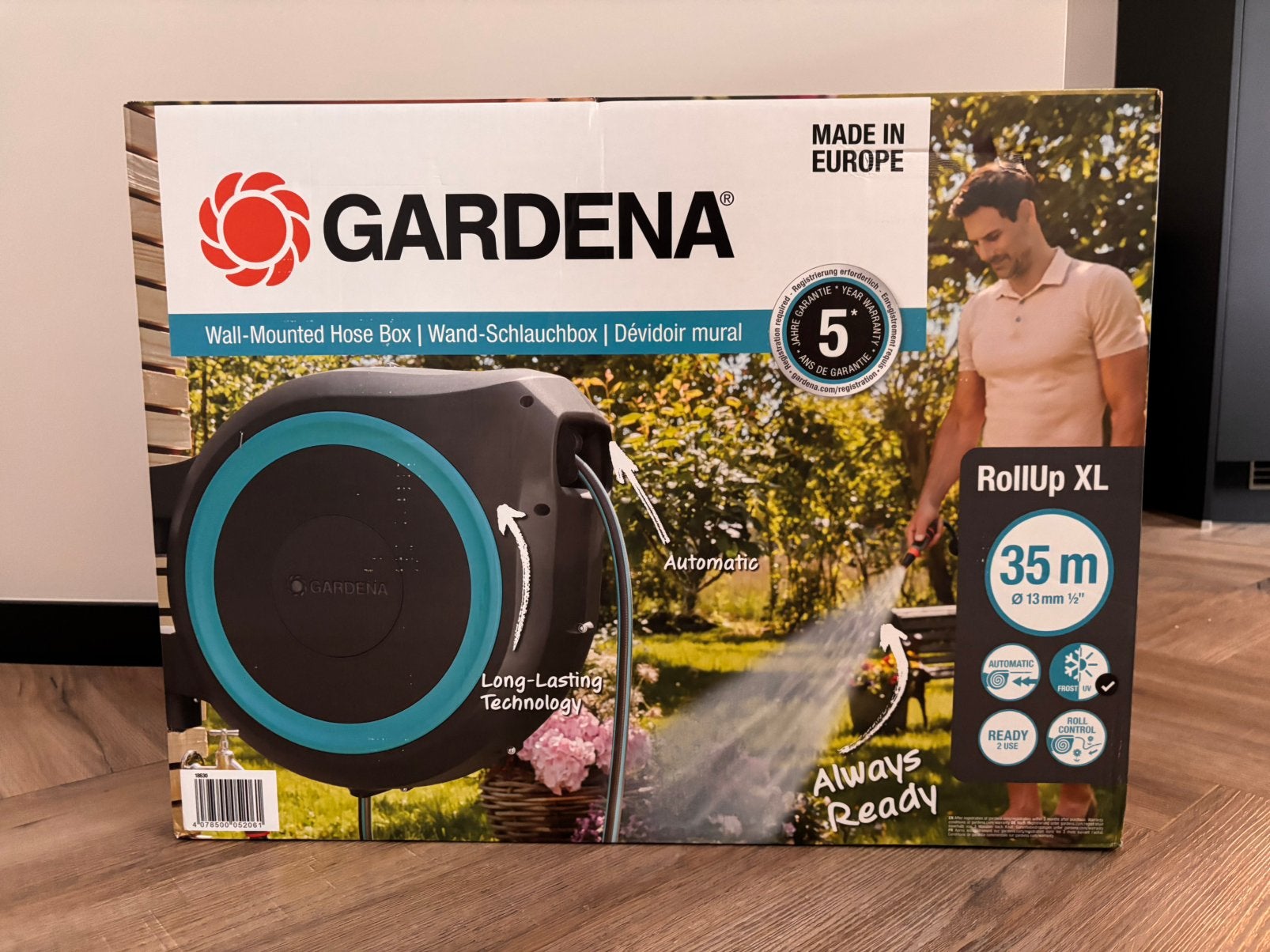 Nieuw in doos! Gardena xl 35m, Ophalen, Zo goed als nieuw, Tuinslang
