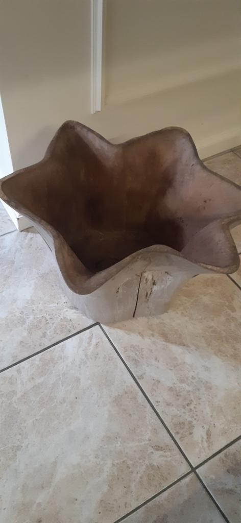 Tropisch hardhouten bloembak, Ophalen of Verzenden, Overige kleuren, Overige materialen, Minder dan 50 cm