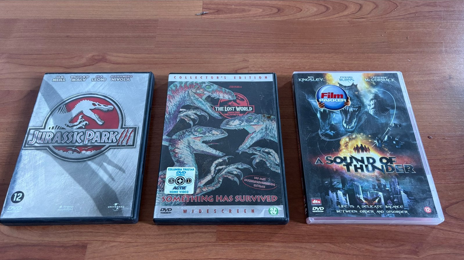Jurassic Park III, The Lost World & A Sound of Thunder DVD's, Nederlands, Ophalen of Verzenden, Vanaf 12 jaar, Gebruikt