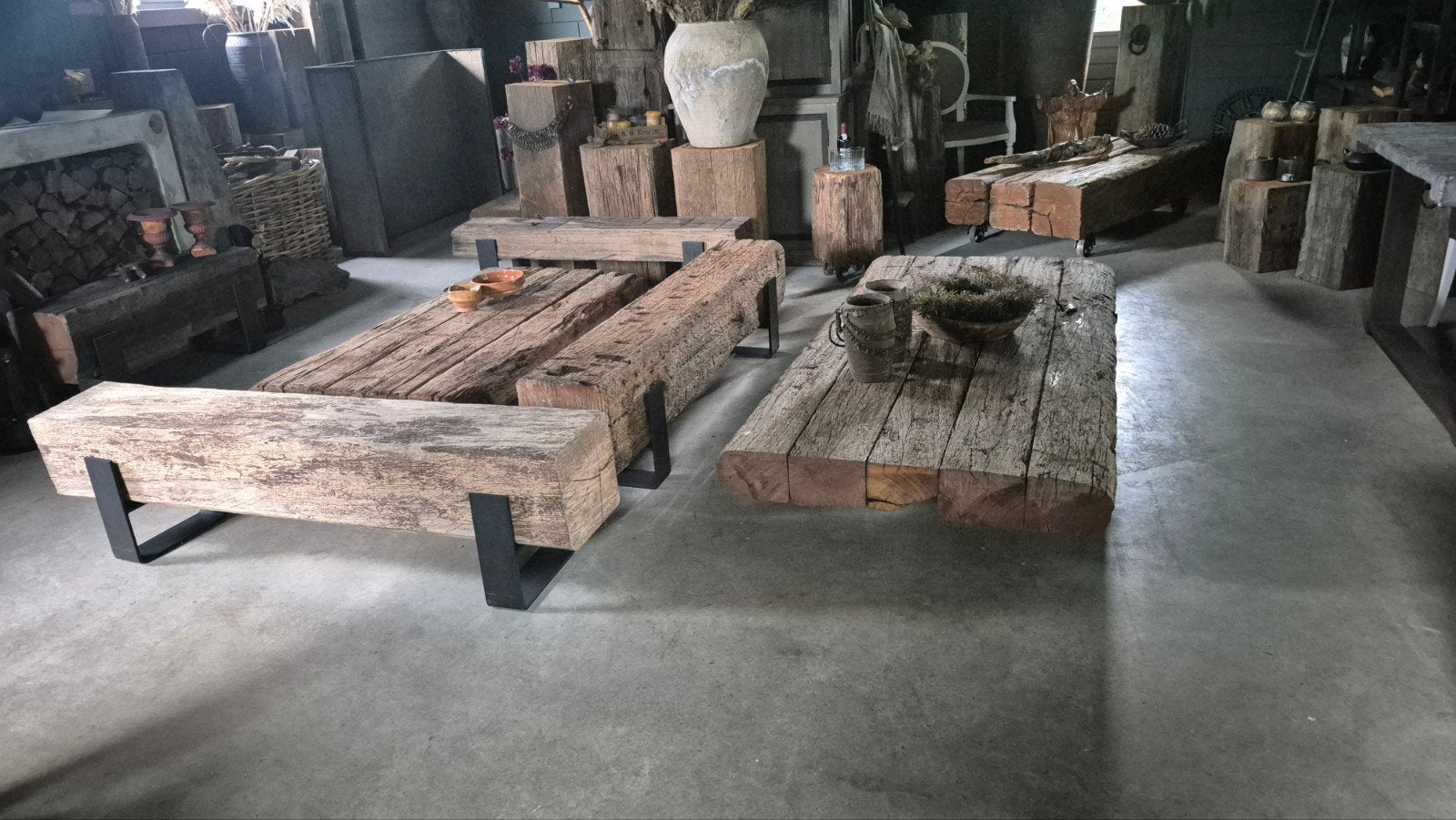 bank,tafel tv meubel van Oude Meerpaal/Meerpalen, Ophalen, Zo goed als nieuw, 75 cm of meer, Rechthoekig