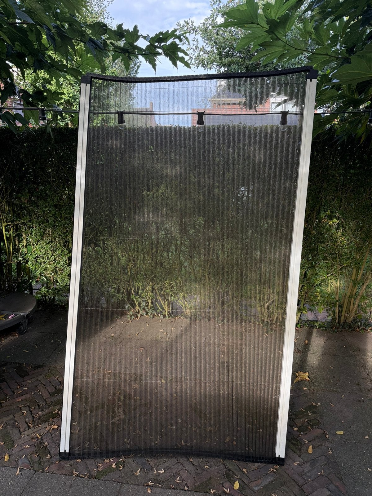 Unilux Plissé Hordeur – wit aluminium– 130 x 224 cm, Ophalen, Gebruikt, 120 cm of meer, Hordeur