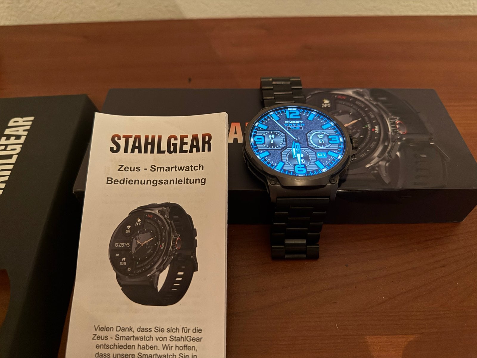 StahlGear Zeus Smartwatch - Nieuw in doos, Hartslag, Zwart, Nieuw, Ophalen of Verzenden