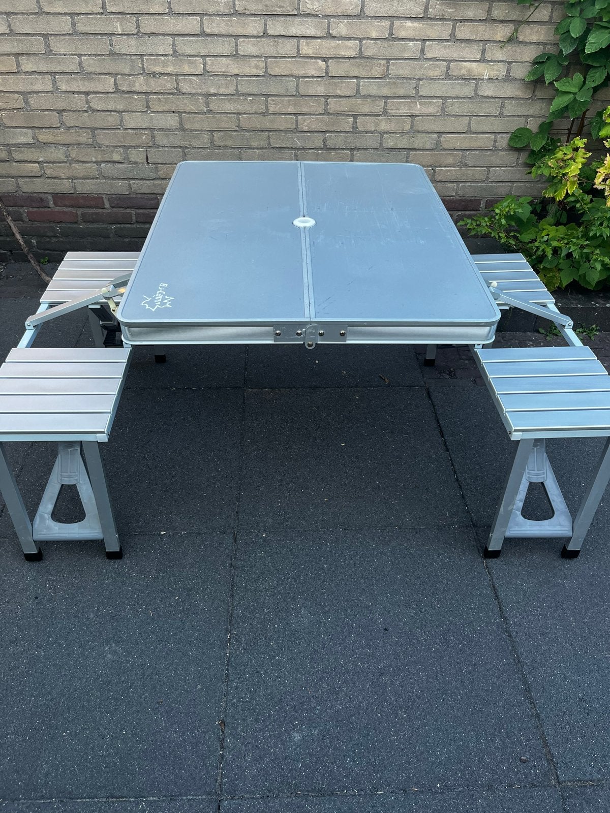 Bo-camp opvouwbare campingtafel met bankjes, Ophalen, Gebruikt, Campingtafel
