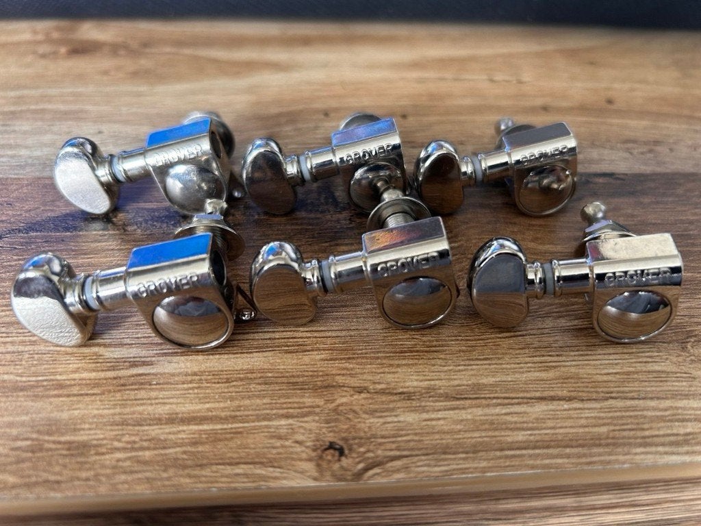Grover Mini Tuners 6-in-line Left-Handed – Chrome, Ophalen of Verzenden, Zo goed als nieuw, Elektrische gitaar