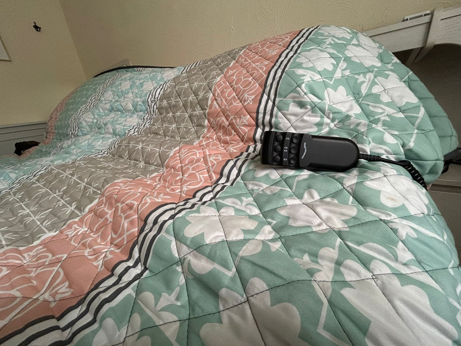 Tweepersoonsbed met verstelbare lattenbodem en opbergruimte, Ophalen, Verstelbaar, Wit, Tweepersoons