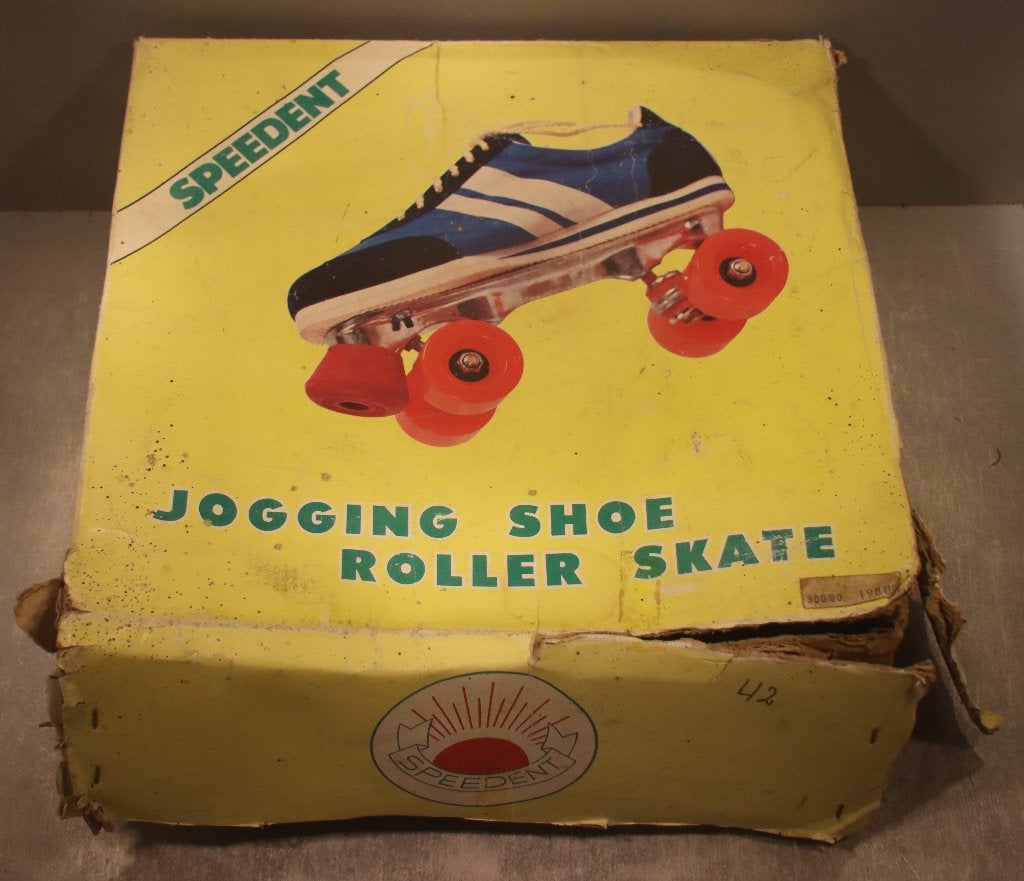 Zeldzaam paar vintage Speedent "Jogging Shoe"-rolschaatsen, Ophalen of Verzenden