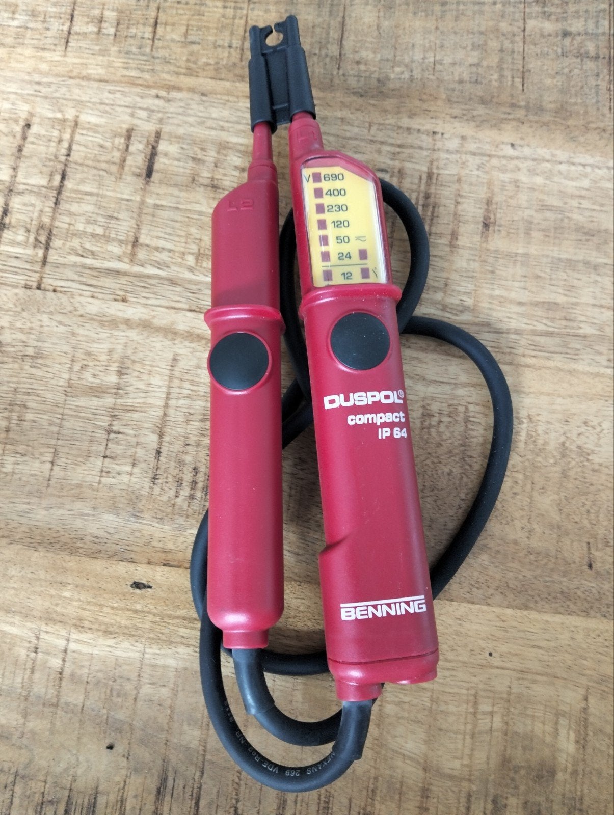 Benning Duspol Compact IP 64 Spanningstester met Hoes, Ophalen of Verzenden, Nieuw, Elektriciteit