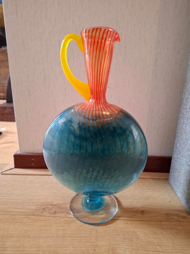 Kosta boda vaas bon bon serie kjell Engman glas Zweden, Ophalen, Blauw, Glas, Minder dan 50 cm