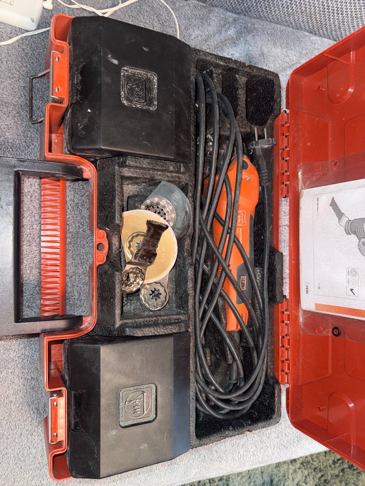 Fein Multitool met accessoires in koffer, Doe-het-zelf en Verbouw, Gereedschap | Handgereedschap, Ophalen, Gebruikt, Multitool