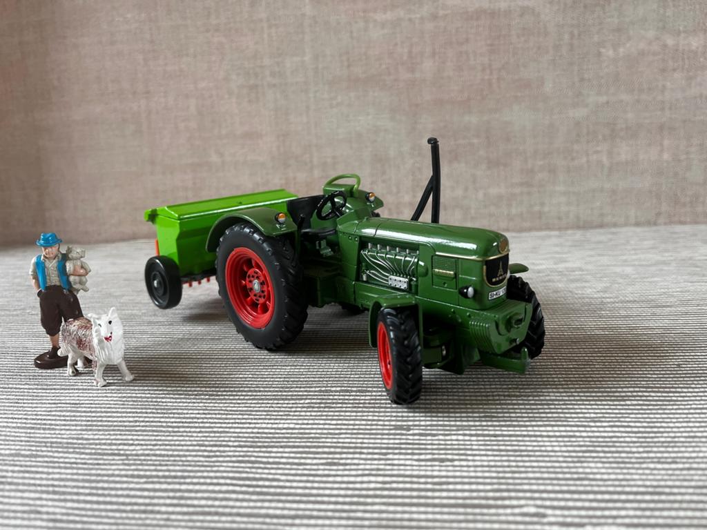 Deutz klassiek 6 cilinder met zaaimachine, Ophalen of Verzenden, Gebruikt, Tractor of Landbouw, SIKU