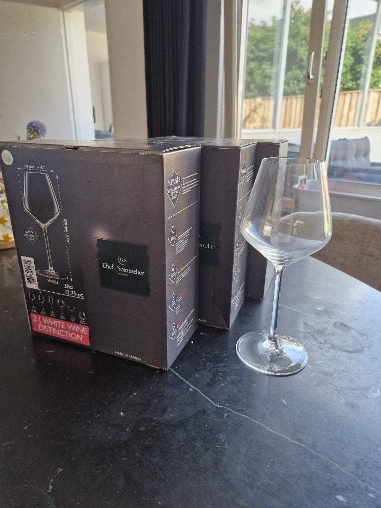Chef & Sommelier Krysta Witte Wijnglazen - 6 stuks, Ophalen, Nieuw, Overige typen
