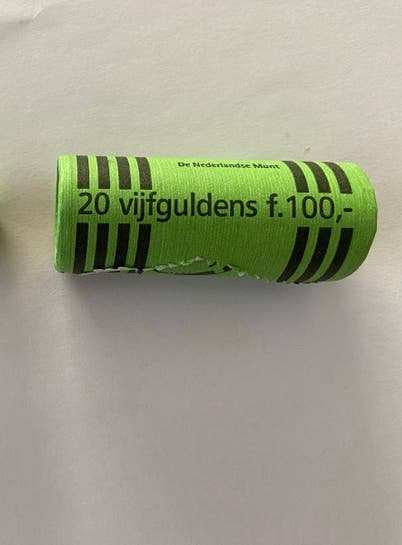1 rol van WK 2000 vijfje (f.100,-) -De Nederlandse Munt, Ophalen of Verzenden, Koningin Beatrix, 5 gulden, Setje