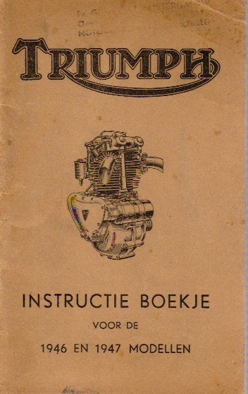 Triumph 1946 en 1947 modellen instructieboek manual (5763z), Verzenden, Triumph