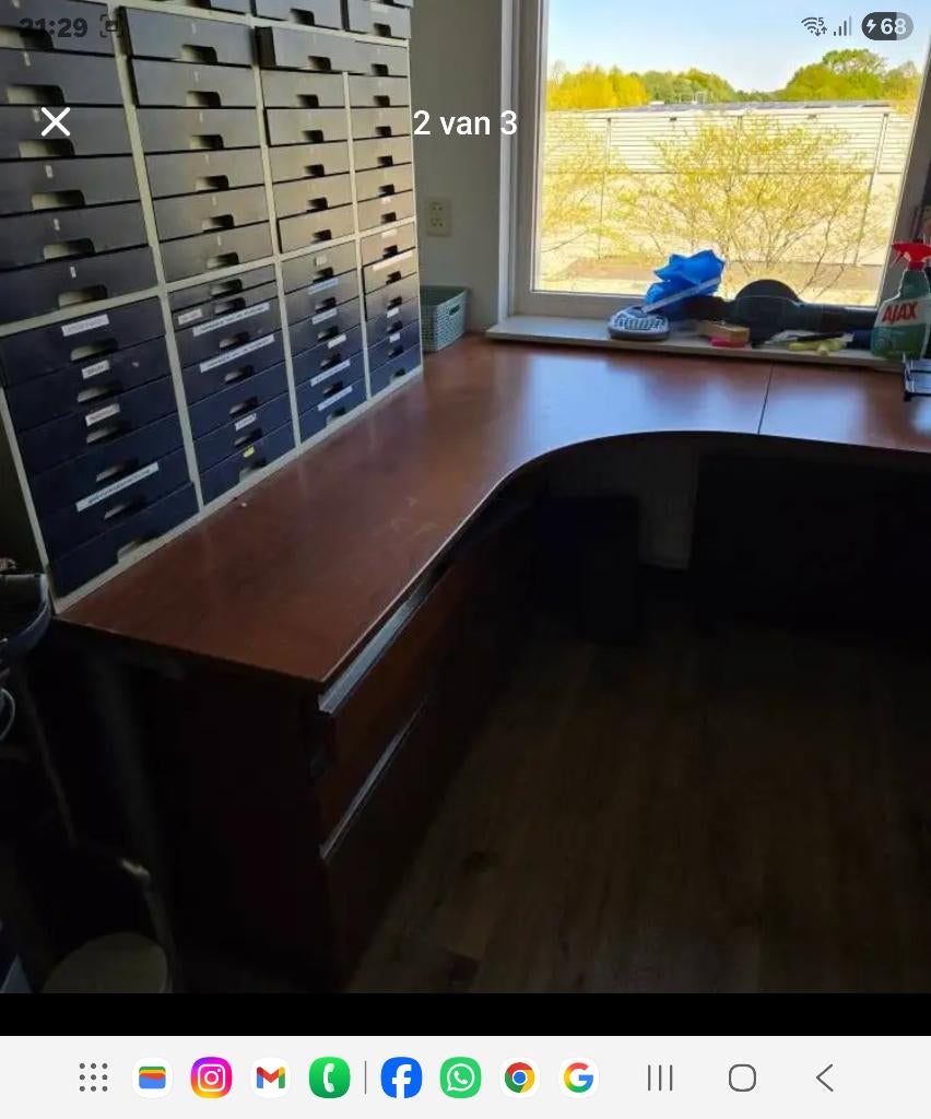 Hoekbureau, Ophalen, Gebruikt, Hoekbureau