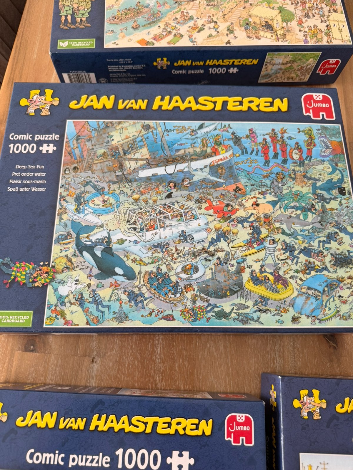 Jan van haasteren puzzels 4 stuks, Ophalen, 500 t/m 1500 stukjes, Zo goed als nieuw