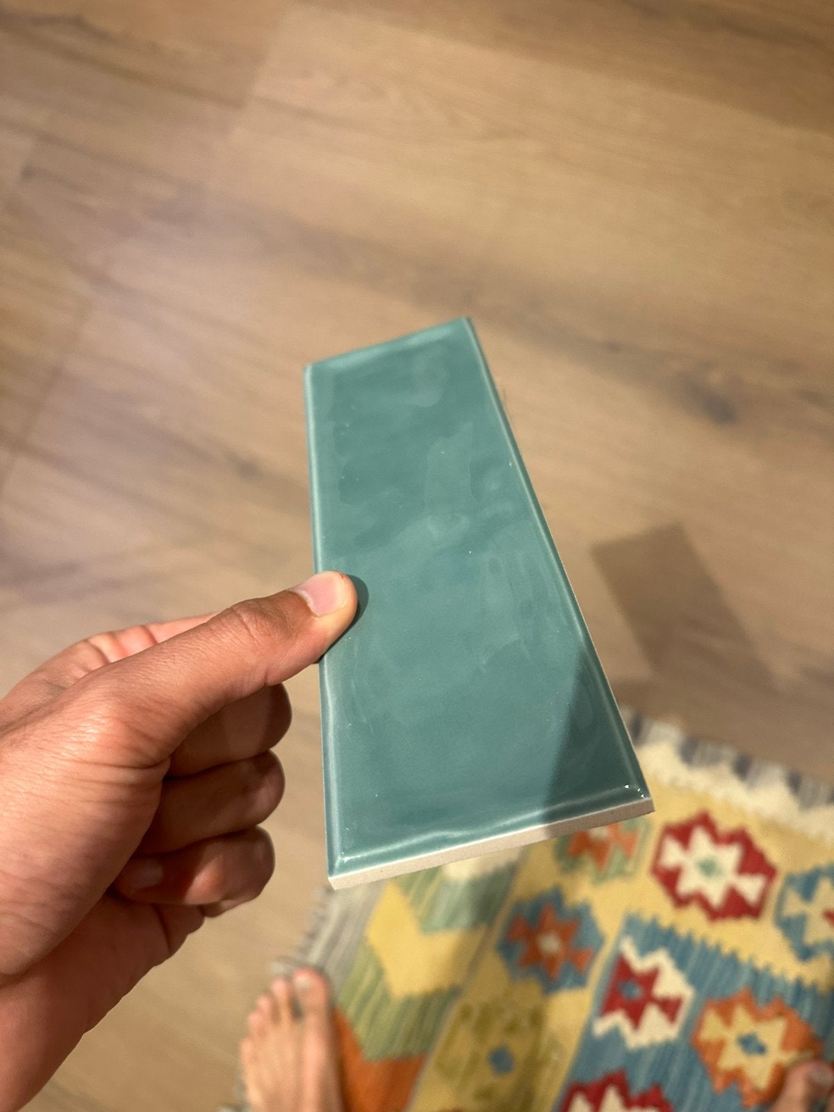 Hoogglans tegeltjes groen 6.5x20cm, Ophalen, Minder dan 5 m², Wandtegels, Keramiek