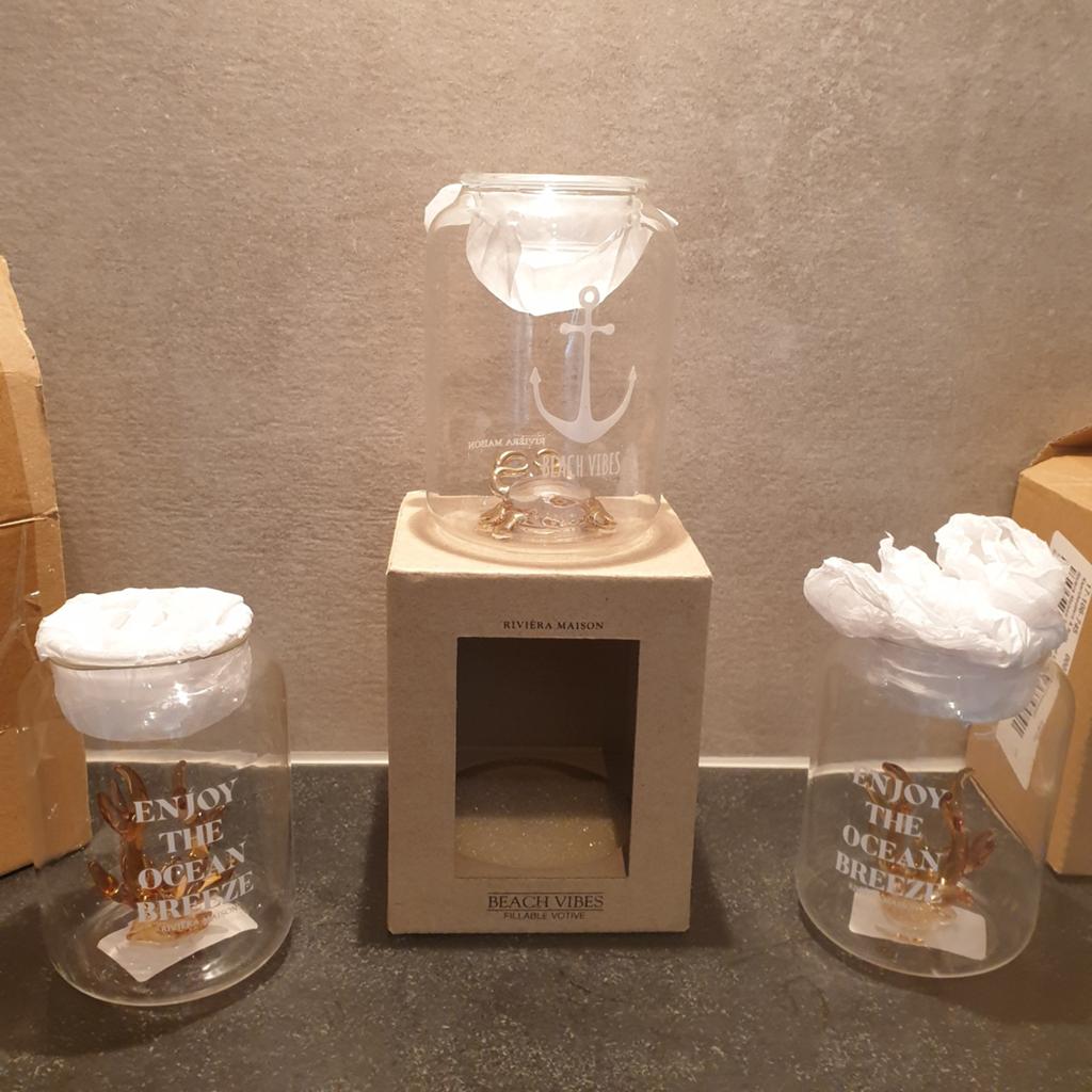 Riviera maison enjoy the ocean breeze/ coral fillable 35%, Huis en Inrichting, Woonaccessoires | Overige, Ophalen, Nieuw