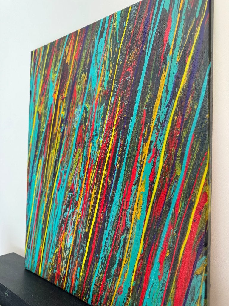 Schilderij, Antiek en Kunst, Ophalen, Acrylverf, Overige stijlen, Overige ondergronden