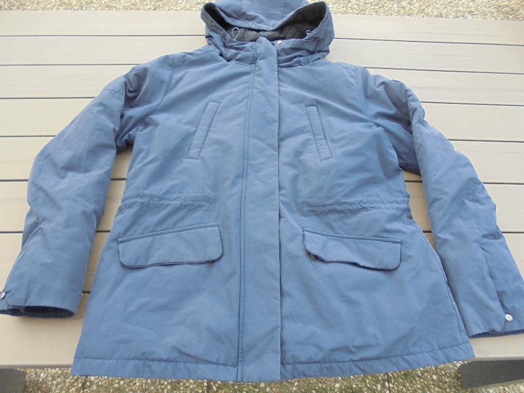 Blauwe winterjas BIEN BLEU, Kleding | Dames, Jassen | Winter, Gedragen, Maat 46/48 (XL) of groter, Blauw, Ophalen of Verzenden