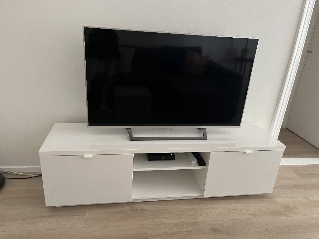 TV meubel wit, Ophalen, Gebruikt, 150 tot 200 cm, Minder dan 100 cm