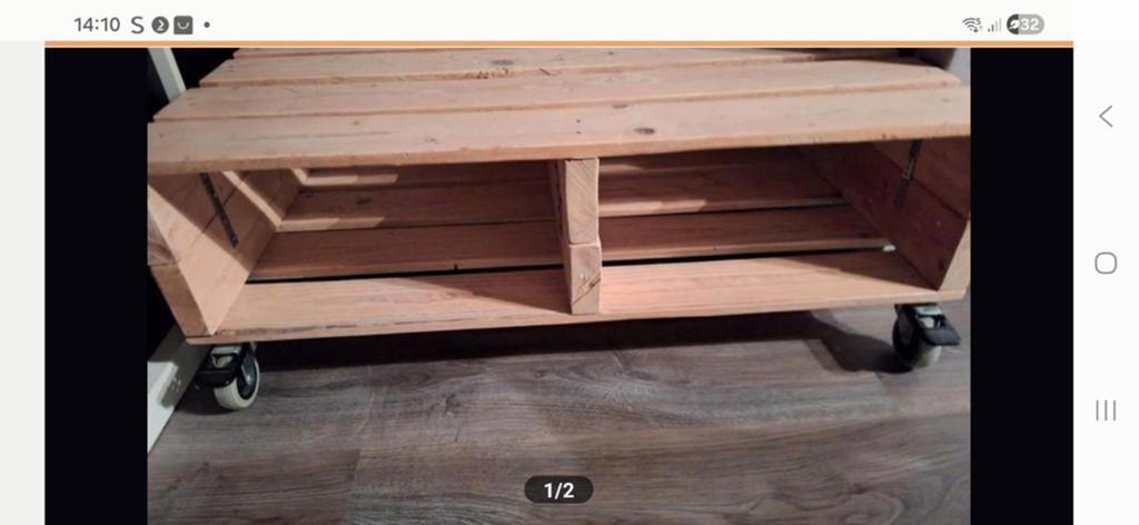 pallet salontafel, Huis en Inrichting, Tafels | Salontafels, Ophalen, Rechthoekig, 50 tot 100 cm, 50 tot 100 cm