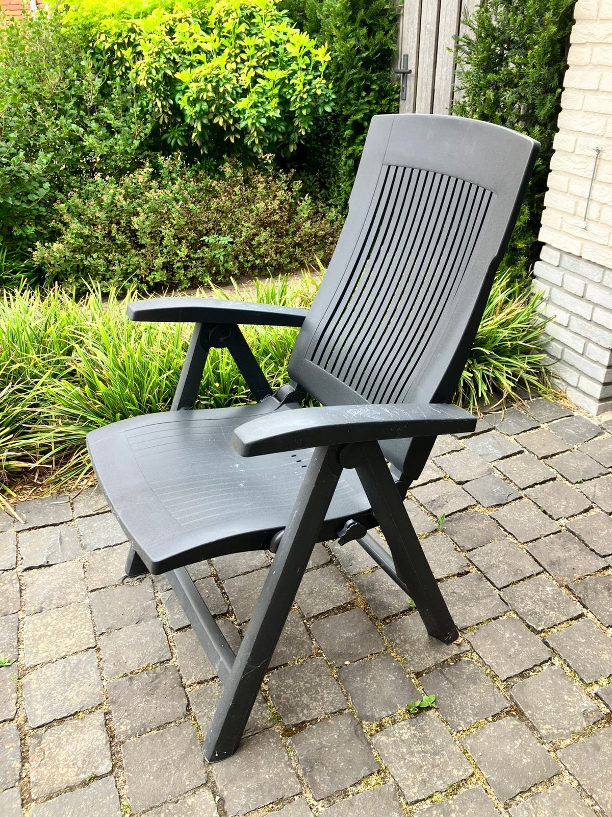 Drie tuinstoelen, Tuin en Terras, Ophalen, Gebruikt, Kunststof