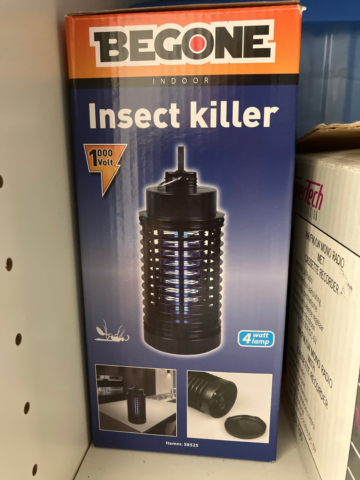 Begone Indoor Insect Killer - 1000 Volt, 4 Watt Lamp, Zwart, Nieuw, Kunststof, Ophalen of Verzenden