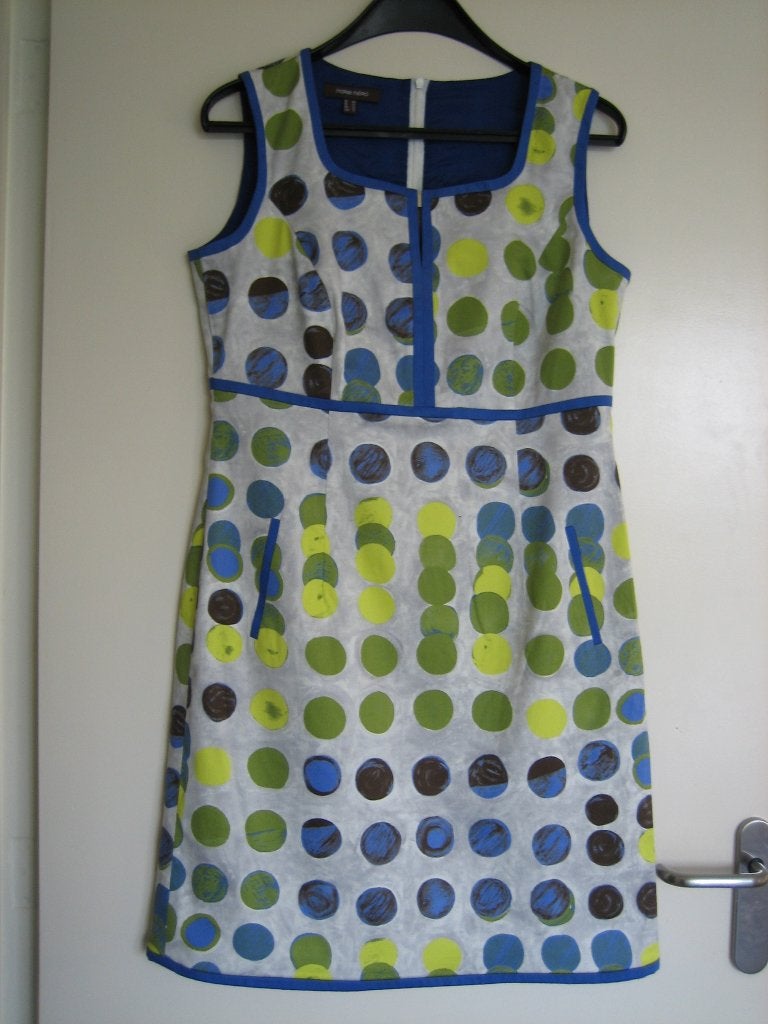 Exclusief fleurig polkadot zomerjurk MARIE MÉRO 38 snazzeys, Maat 38/40 (M), Marie Mero, Nieuw, Onder de knie
