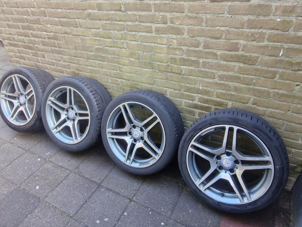 18 inch mercedes breedset amg velgen, Auto-onderdelen, Banden en Velgen, Ophalen of Verzenden, 18 inch, Zomerbanden