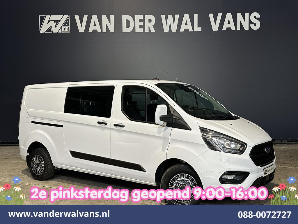 Ford Transit Custom 2.0 TDCI 131pk L2H1 Dubbele Cabine Euro6, Voorwielaandrijving, 4 cilinders, 2800 kg, Wit