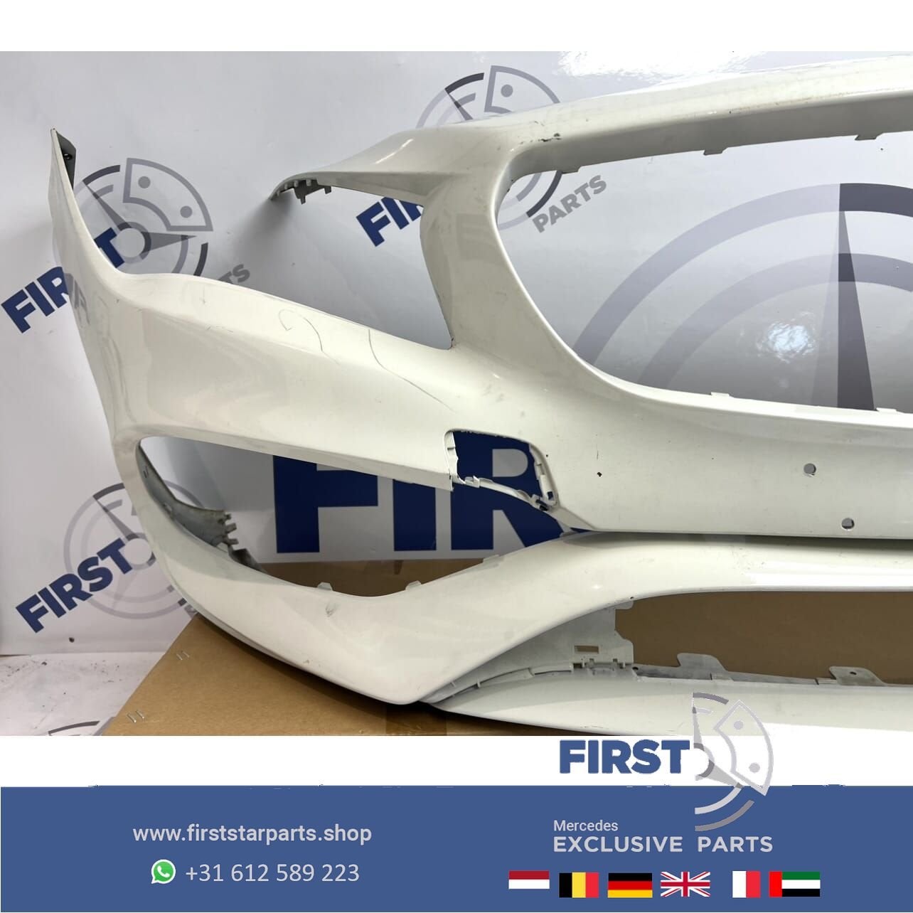 W117 BUMPER CLA Facelift AMG Voorbumper wit 2013-2019 BUMPER, Auto-onderdelen, Gebruikt, -, Voor, Ophalen of Verzenden