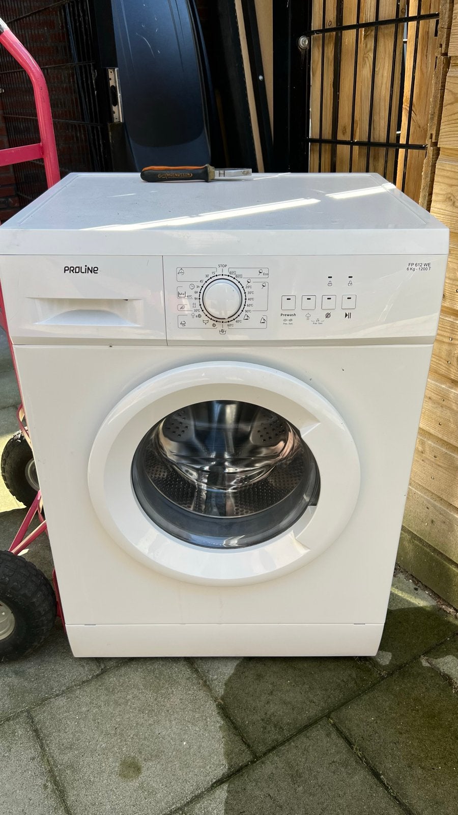 Proline FP 612 WE Wasmachine - 6 kg, 1200 toeren, Ophalen, Gebruikt, Voorlader, 85 tot 90 cm