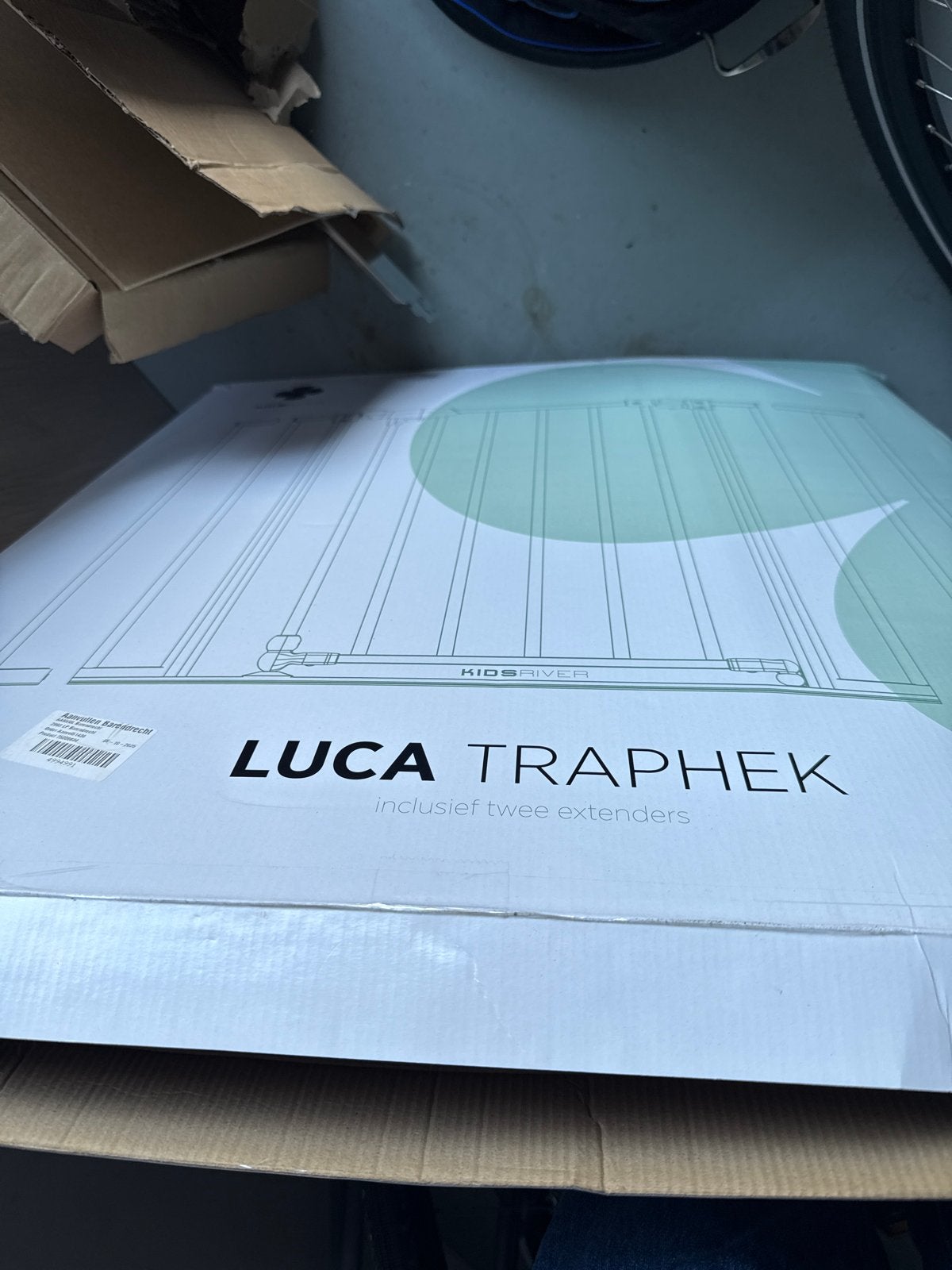 Kidsriver Luca Traphek inclusief twee extenders, Kinderen en Baby's, Traphekjes, Ophalen, Nieuw, 100 tot 115 cm, Klemhekje