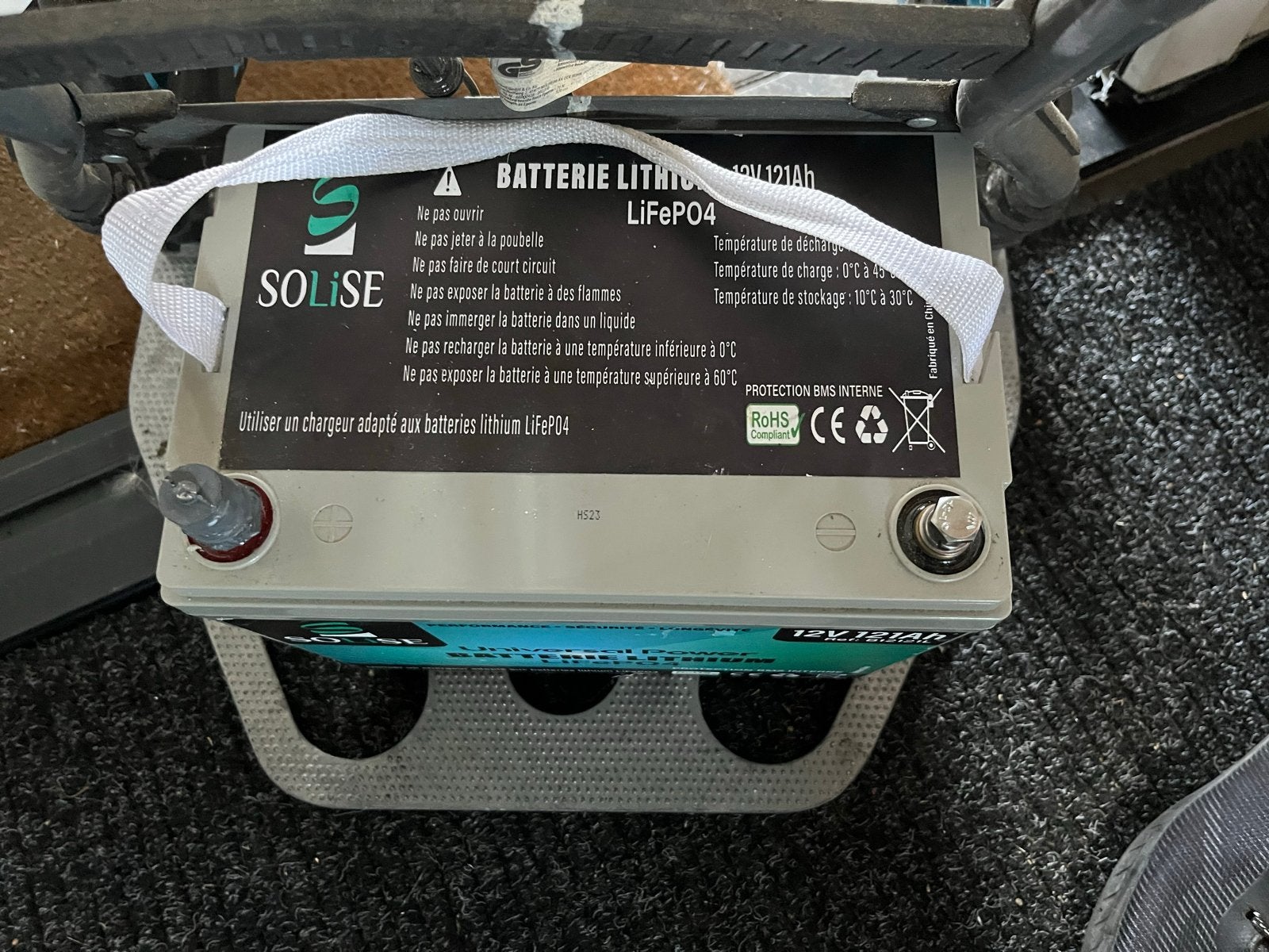 2x  Lithium Accu 12V 121Ah (242Ah totaal) voor Camper, Ophalen of Verzenden, Zo goed als nieuw