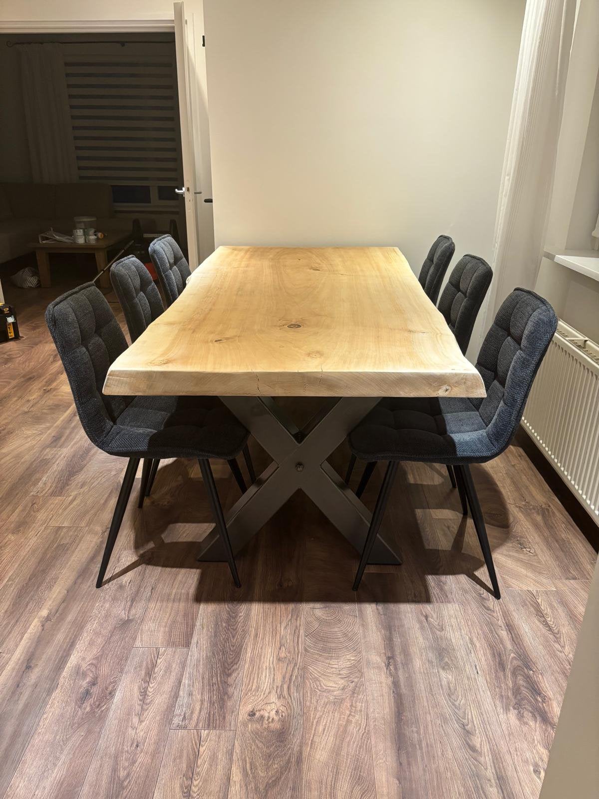 Gedroogde onbewerkte tafelbladen 200-220 cm lang, Nieuw, 200 tot 250 cm, Plank, 50 mm of meer