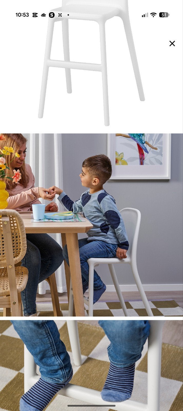 Gezocht: Ikea Urban stoel 2x (wit), Ophalen, Gebruikt