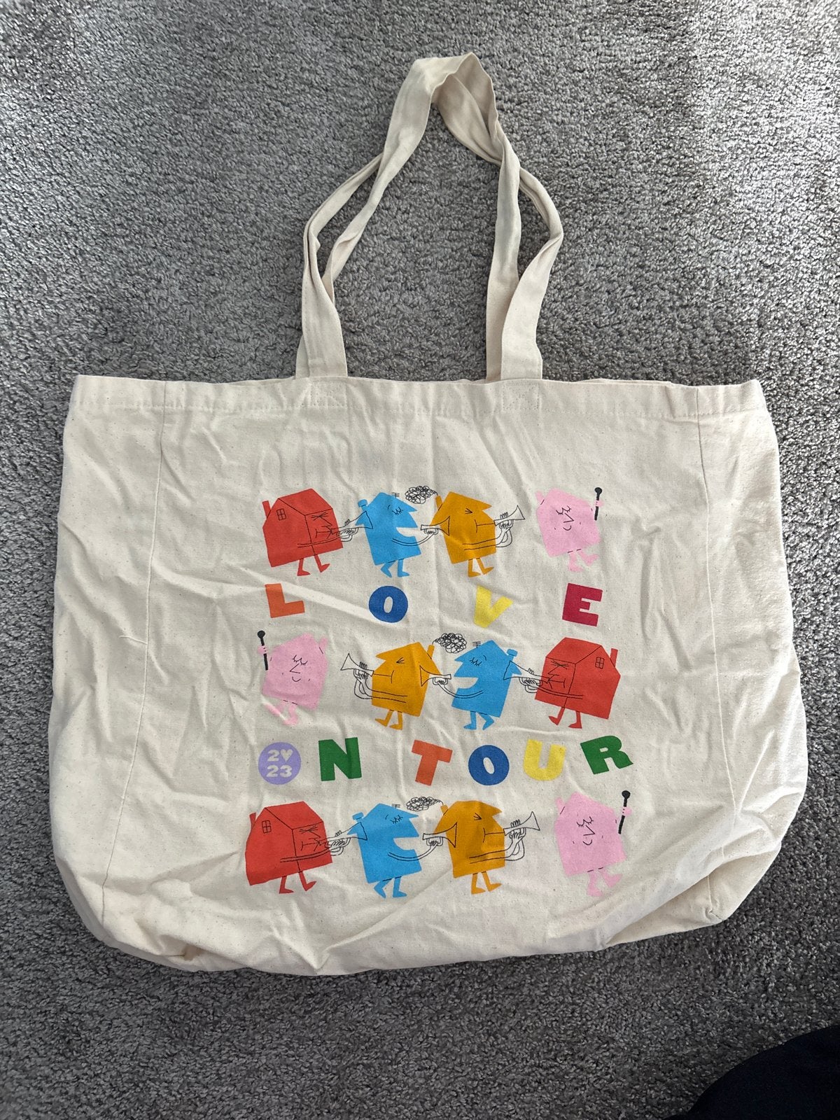 Harry Styles Love On Tour 2023 Tote Bag, Ophalen of Verzenden, Nieuw, Beige, Shopper