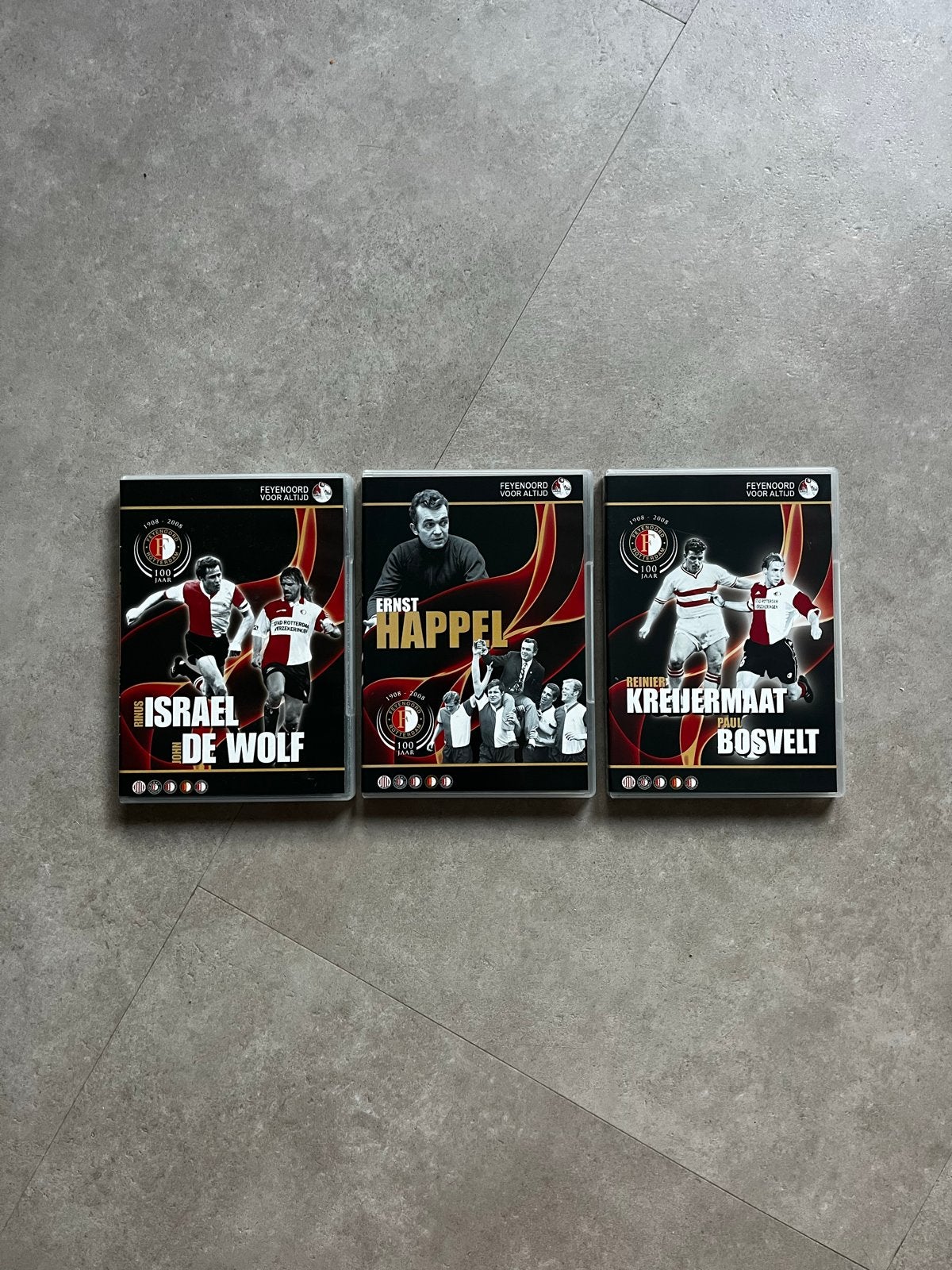 Feyenoord DVD's: Israel, De Wolf, Happel, Kreijermaat, Bosve, Gebruikt, Alle leeftijden, Voetbal, Documentaire