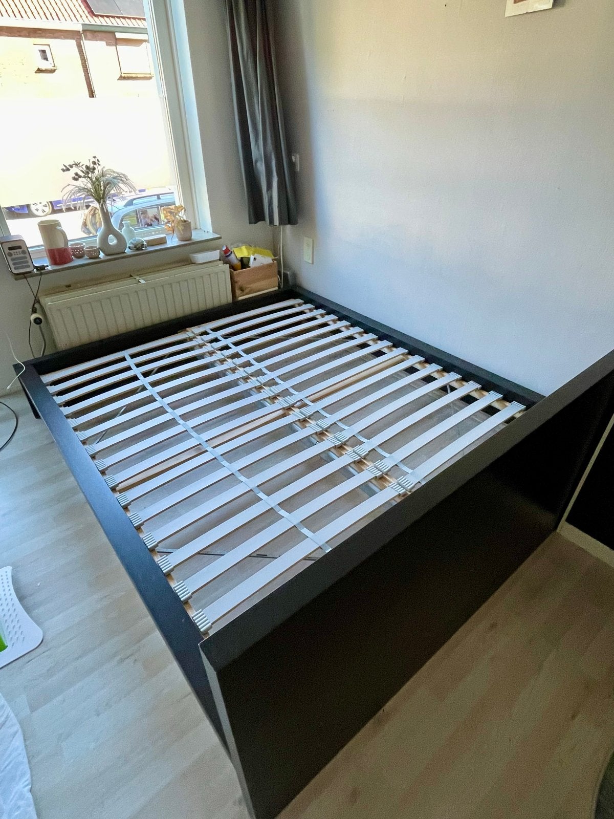 Tweepersoonsbed 180x200 cm - Zwart, Ophalen, Gebruikt, Zwart, Tweepersoons