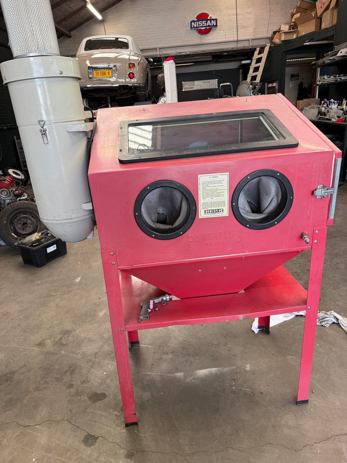 Straalcabine 250liter geheel compleet met luchtfilter, Doe-het-zelf en Verbouw, Ophalen, Gebruikt