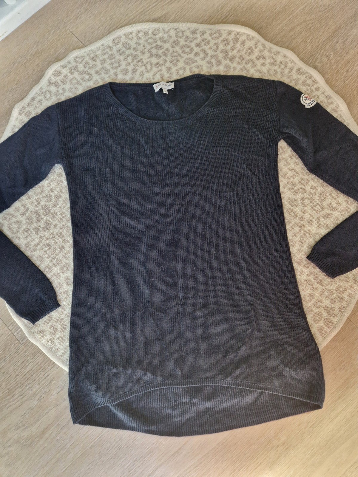Moncler Zwarte Longsleeve Trui Maat S, Zwart, Moncler, Ophalen of Verzenden, Zo goed als nieuw