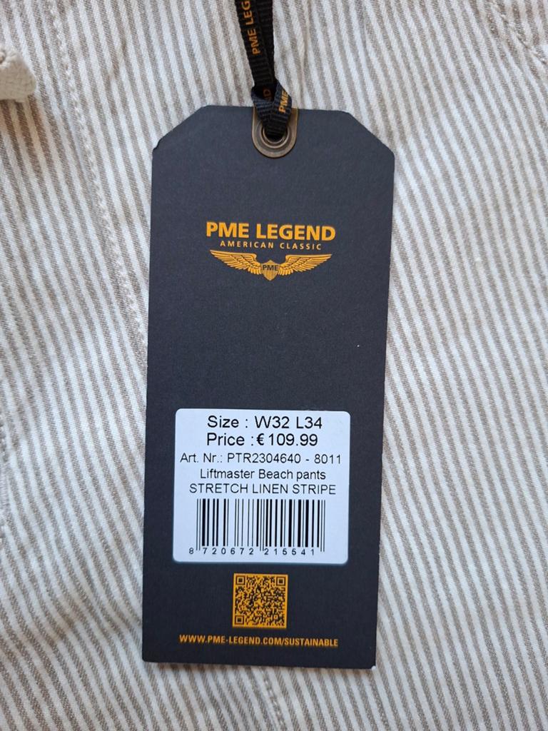 PME LEGEND Liftmaster linnen broek W32 L34, Overige kleuren, Nieuw, W32 (confectie 46) of kleiner, Ophalen of Verzenden