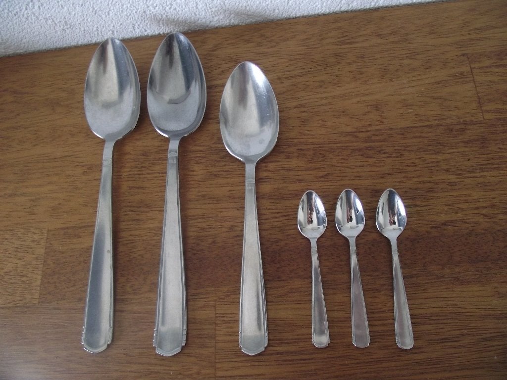 7x Gero zilmeta 408 Wilhelmina bestek Art deco 1936-1958 p s, Ophalen of Verzenden
