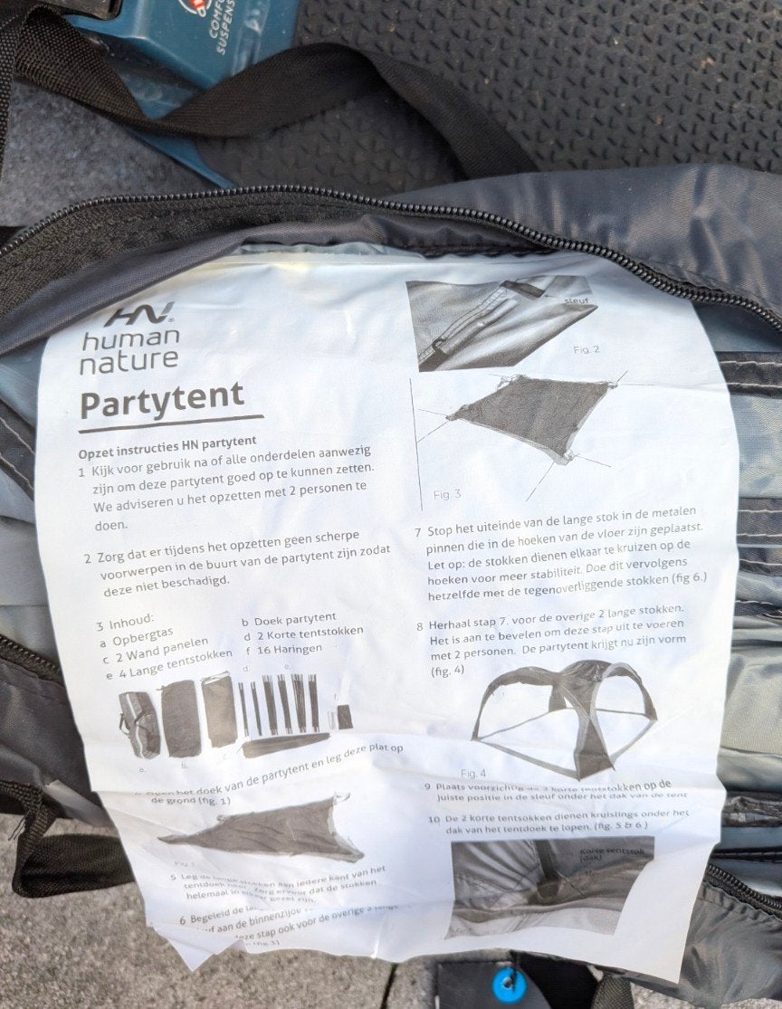 Partytent 3x3m met 2 zijwanden - Human Nature, Ophalen, Partytent, Minder dan 4 meter, Nieuw