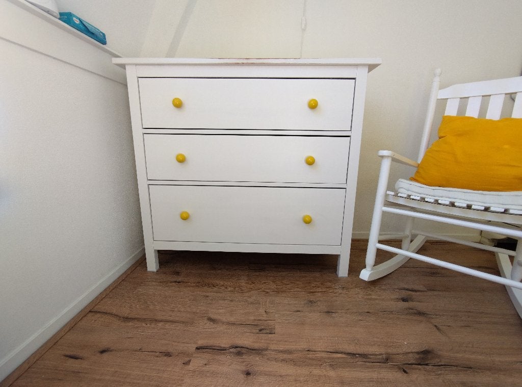 Ladekast IKEA HEMNES met 3 lades wit, Ophalen, Gebruikt, 100 tot 150 cm, 75 cm of meer
