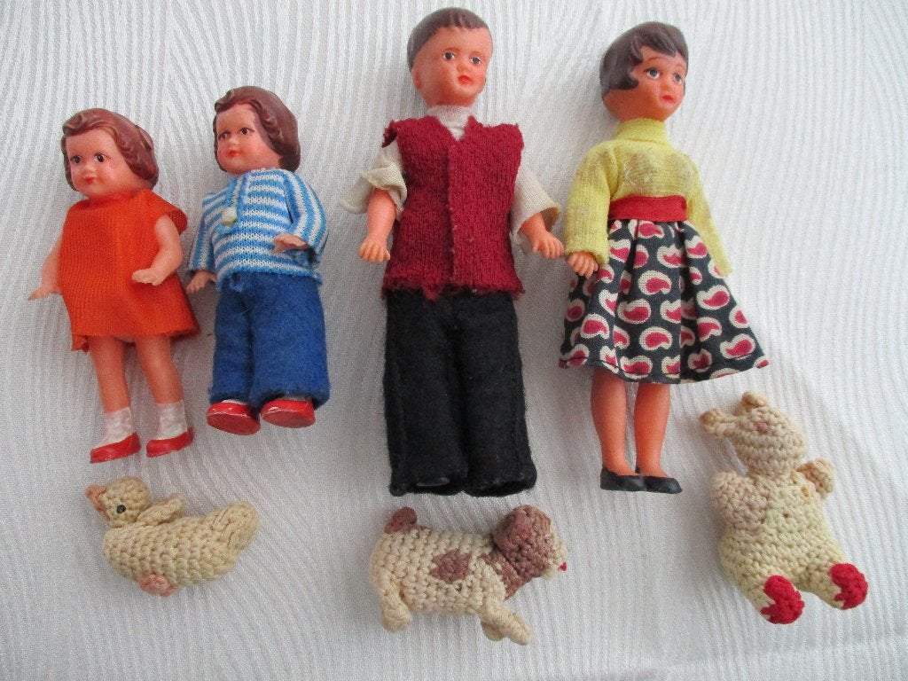 Poppenhuis figuren Vintage, Ophalen of Verzenden, Gebruikt, Poppenhuispop