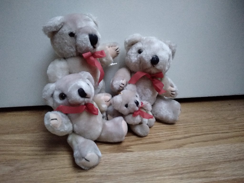 NIEUW Berenfamilie 2x19 cm, 1x14 cm en 1x9 cm, Ophalen of Verzenden, Nieuw, Stoffen beer, Overige merken